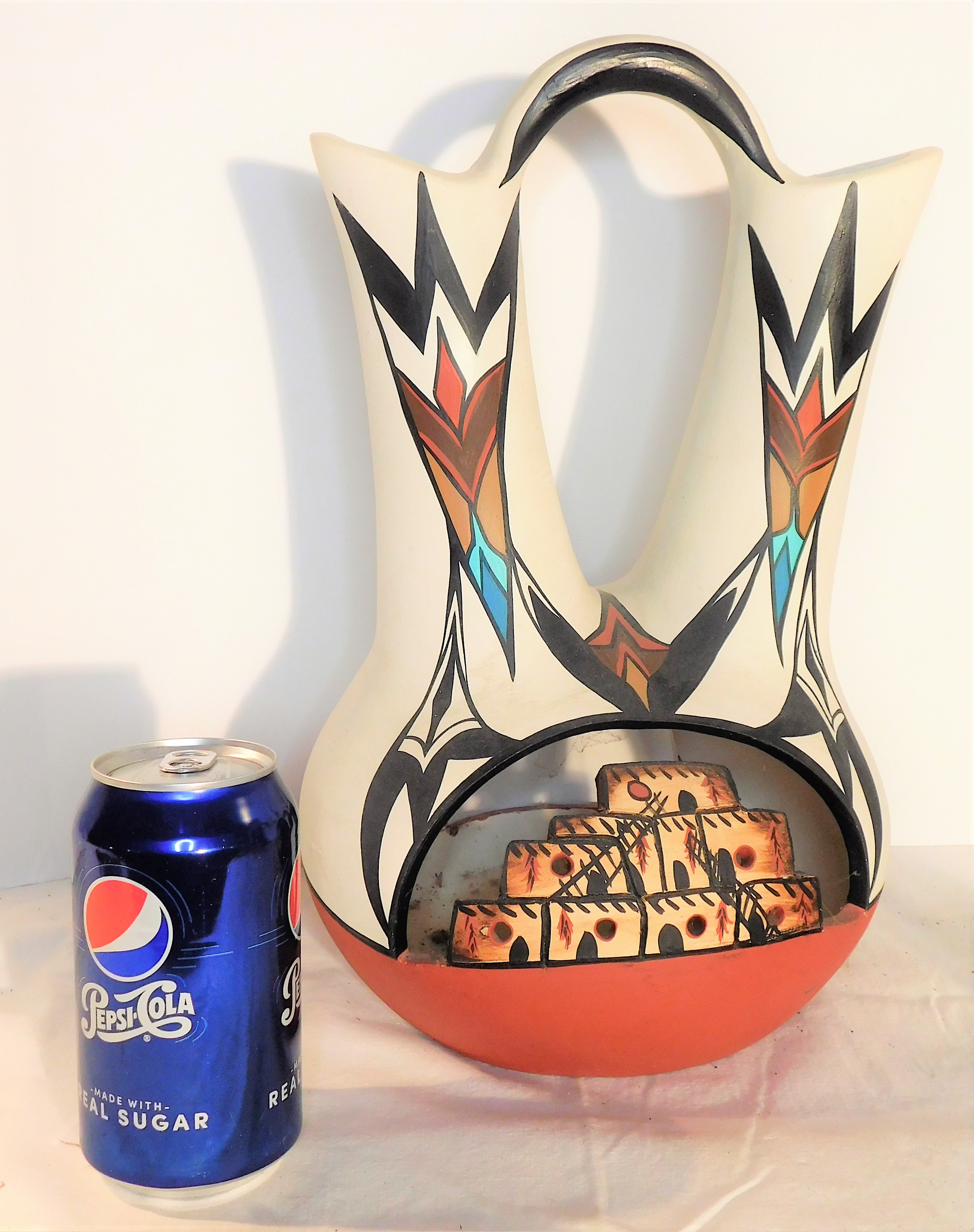 Lot Detail Gray Feather UTE Native American Pottery Jug Style Candle