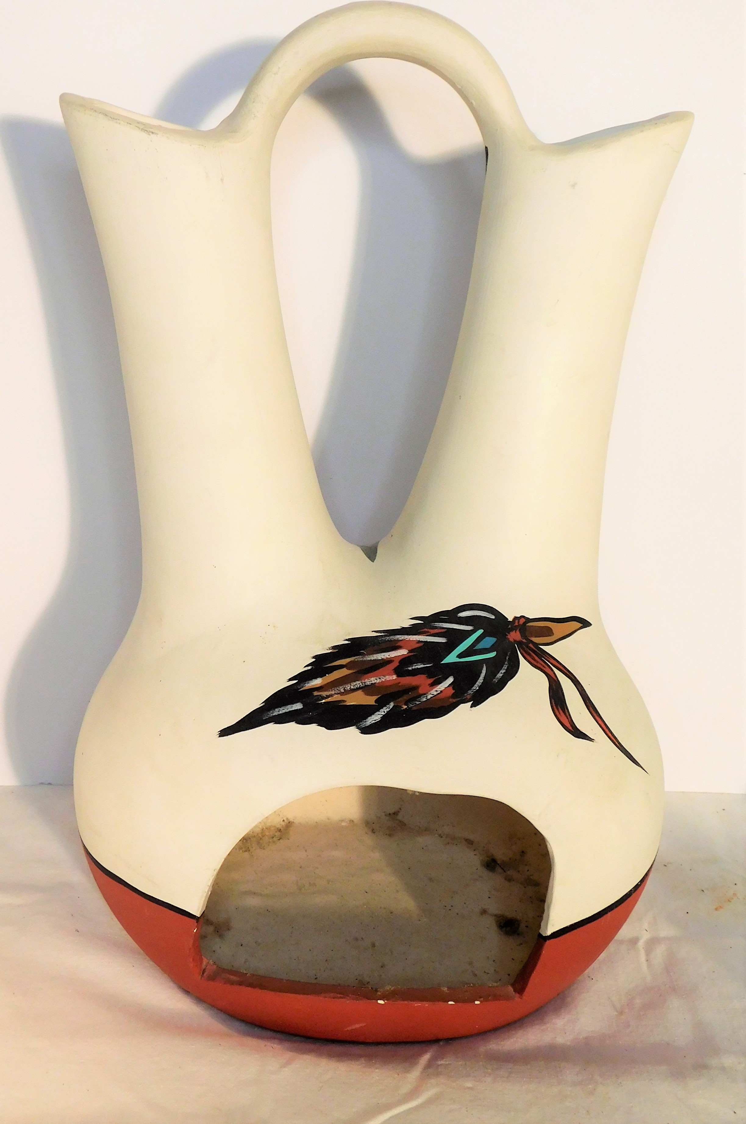 Lot Detail Gray Feather UTE Native American Pottery Jug Style Candle