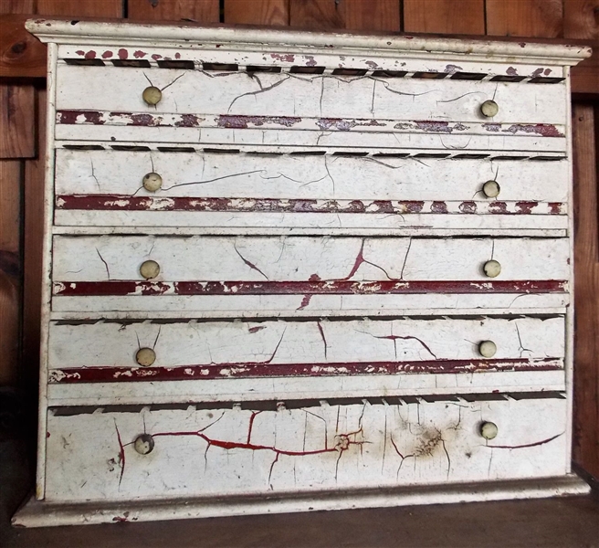 Lot Detail Wooden Pharmacy Label Dispenser With Original