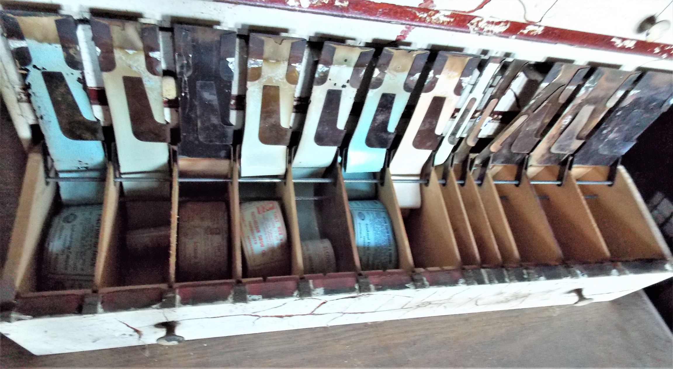 Lot Detail Wooden Pharmacy Label Dispenser With Original