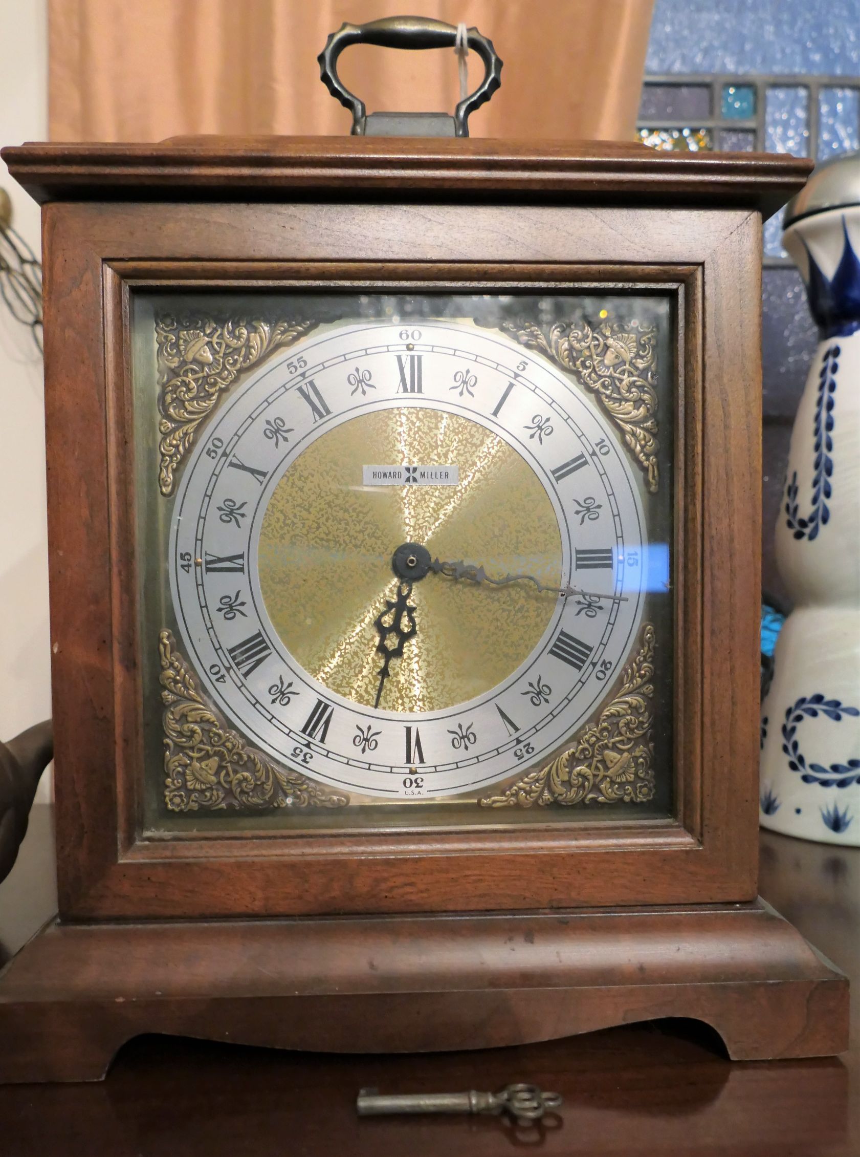 Lot Detail Howard Miller Key Winds Mantle Clock Measures 12" tall
