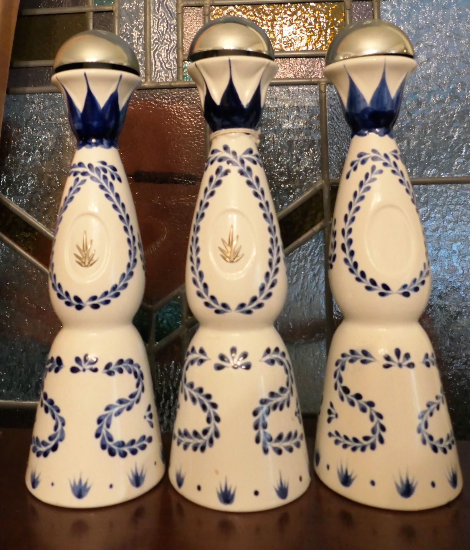 Lot Detail 3 Blue and White Clase Azul Tequila Bottles Blue and