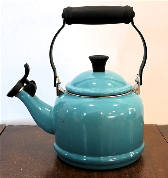 Lot Detail Turquoise Blue Le Creuset Tea Kettle with Whistle 1.25