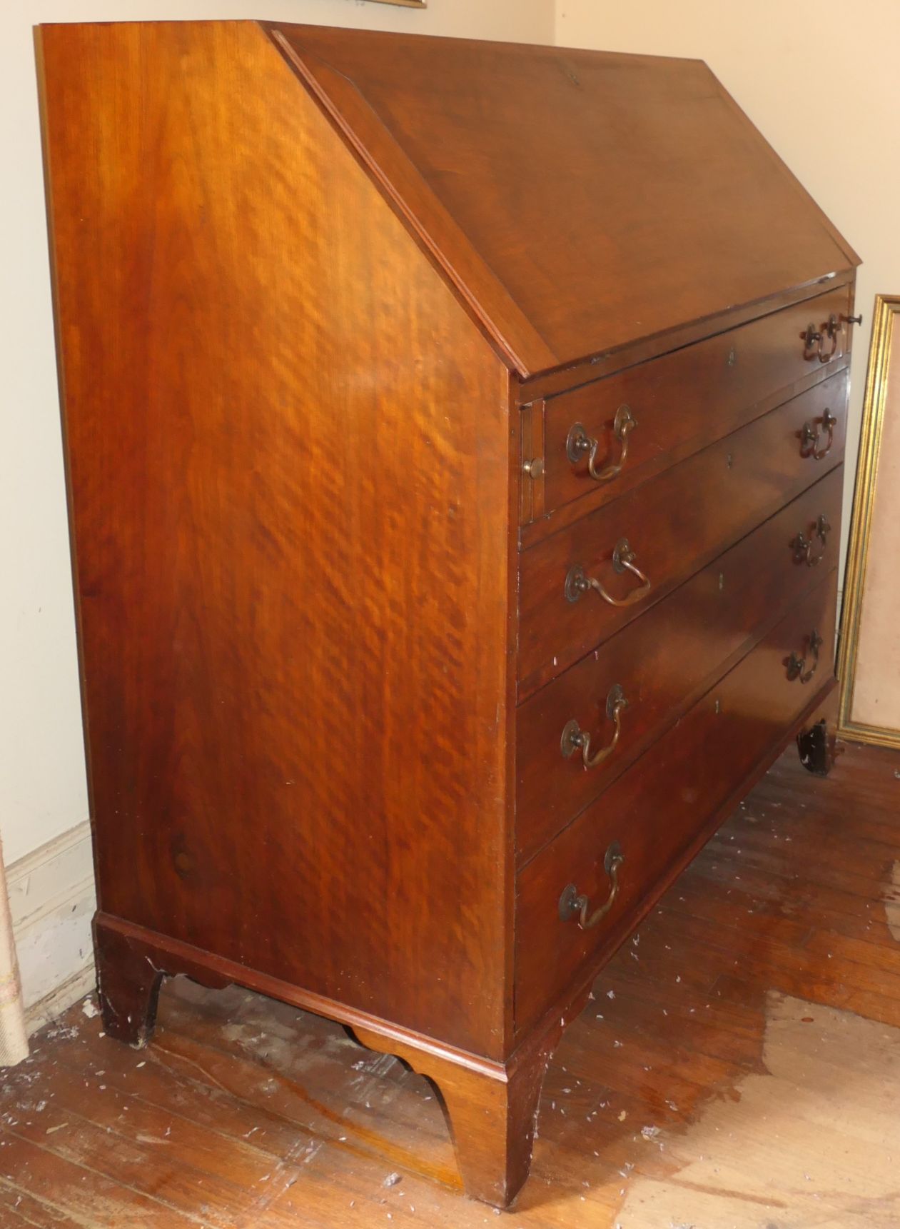 Lot Detail 1830's Walnut Governor Winthrop Desk Fall Front With