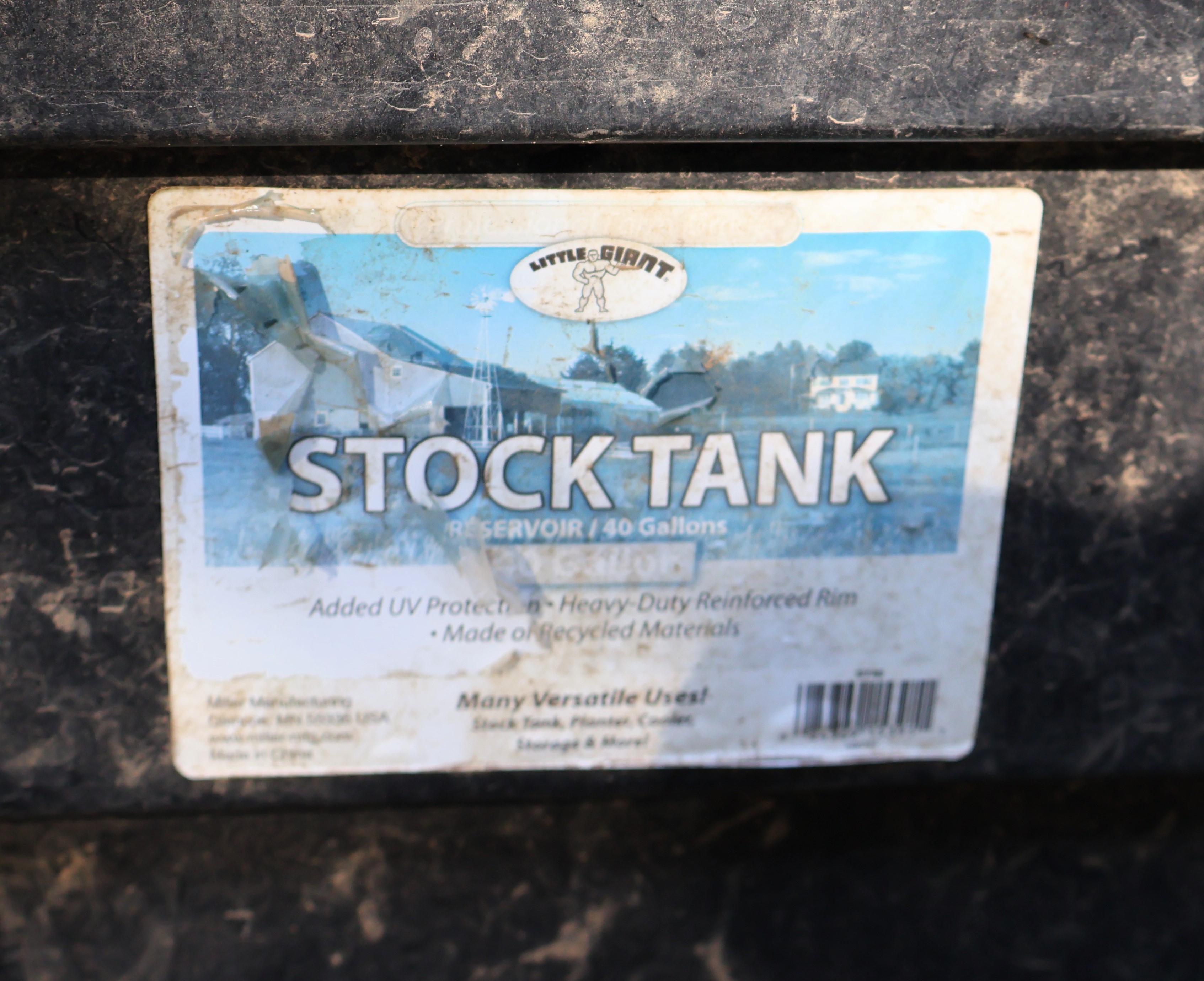 Lot Detail Little Giant 40 Gallon Stock Tank and 2 Buckets of Horse