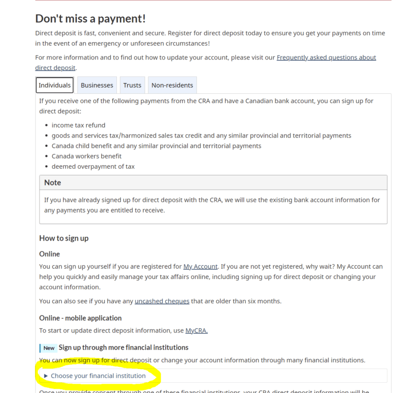 How to set up direct deposit for personal taxes Winston & Company