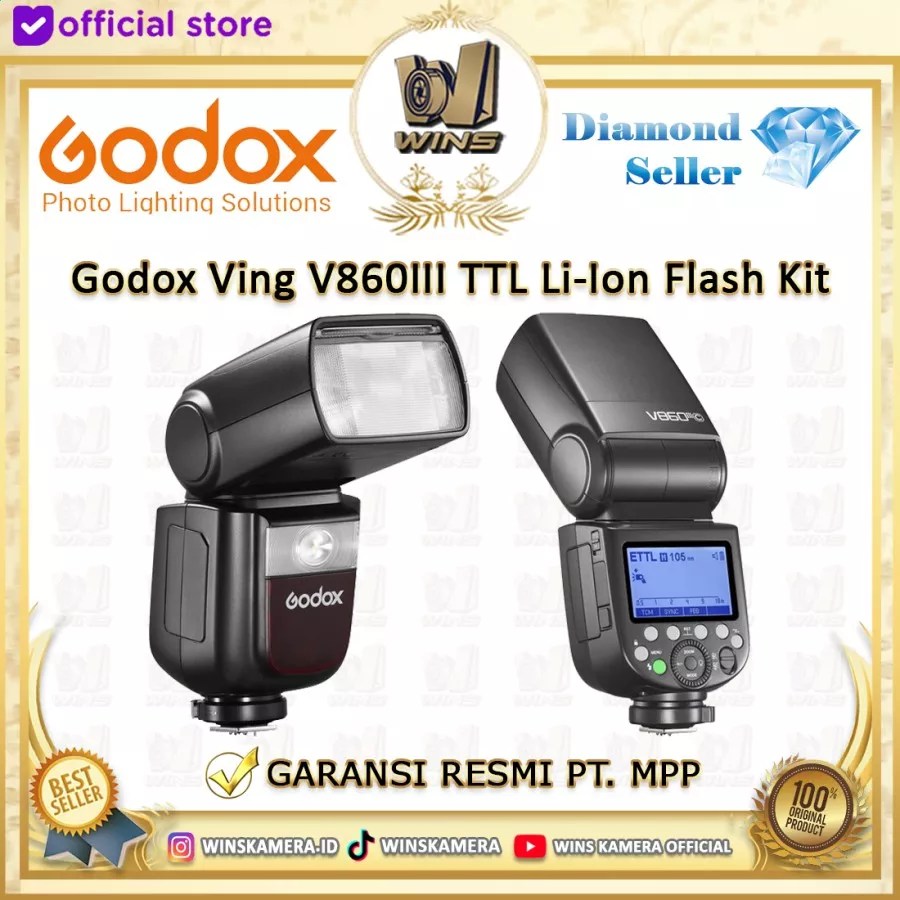 Godox Ving V860III TTL LiIon Flash Camera Kit Flash Godox V860 III