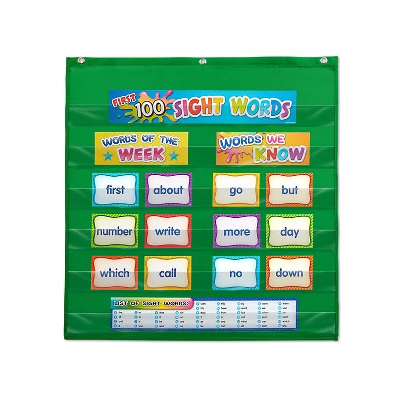 Word Pocket Chart Pocket Chart With Cards Classroom Pocket Chart