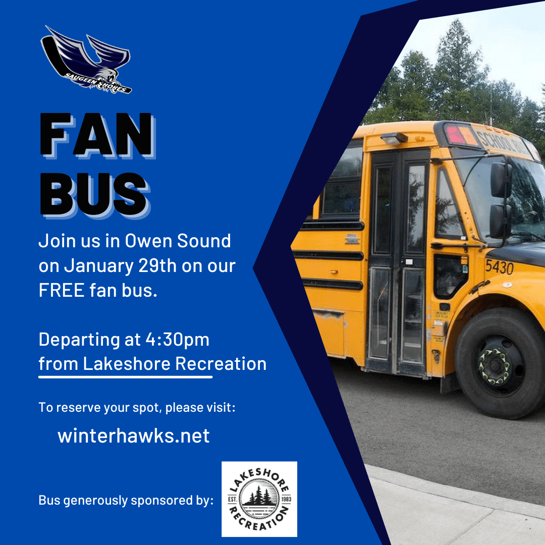 News > Fan Bus to Owen Sound (Saugeen Shores Winterhawks)