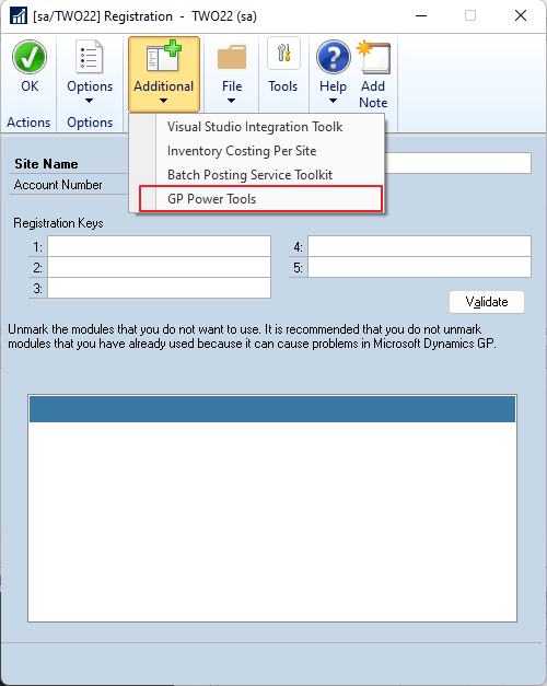 GPPT Where can I find the Registration window? Winthrop Development