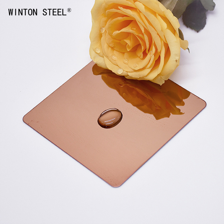 Rose Gold Mirror Stainless Steel Sheet Winton Steel