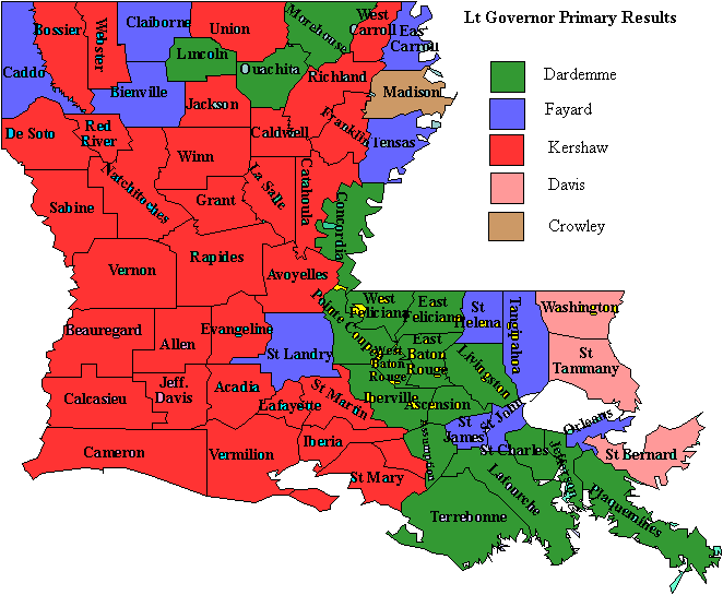 Louisiana primary results Part I (Lt Governor’s race) JMC