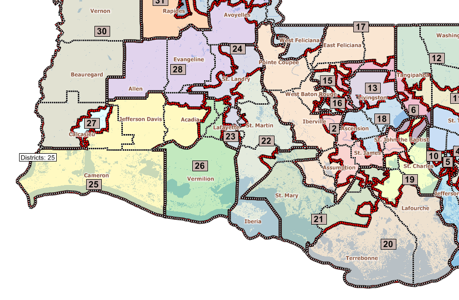 Louisiana Legislative Redistricting 2011 Part 2 (Southwest Louisiana
