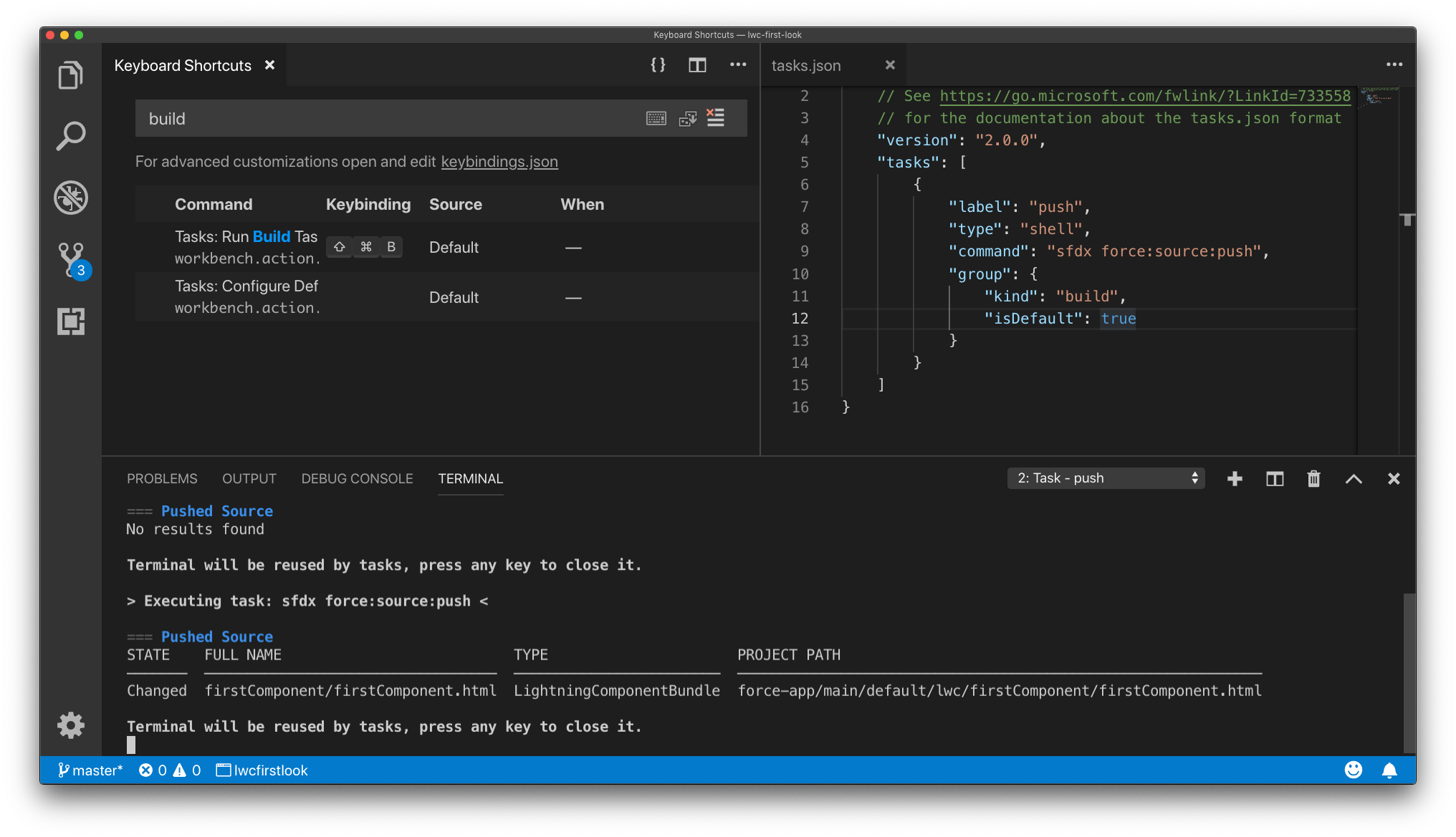 SFDX VSCode Build Command =>