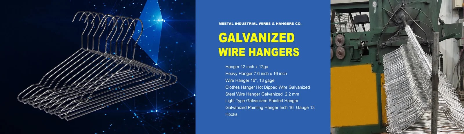Wire Hangers Galvanized, PVC Coated, for Laundry Industries