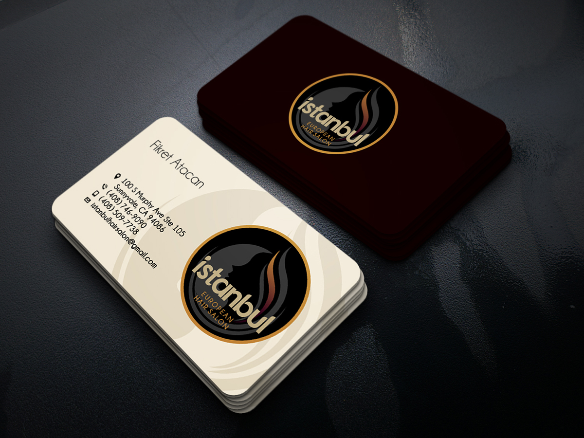 Istanbul Hair Salon Business Cards Wire B Graphics Graphic Design