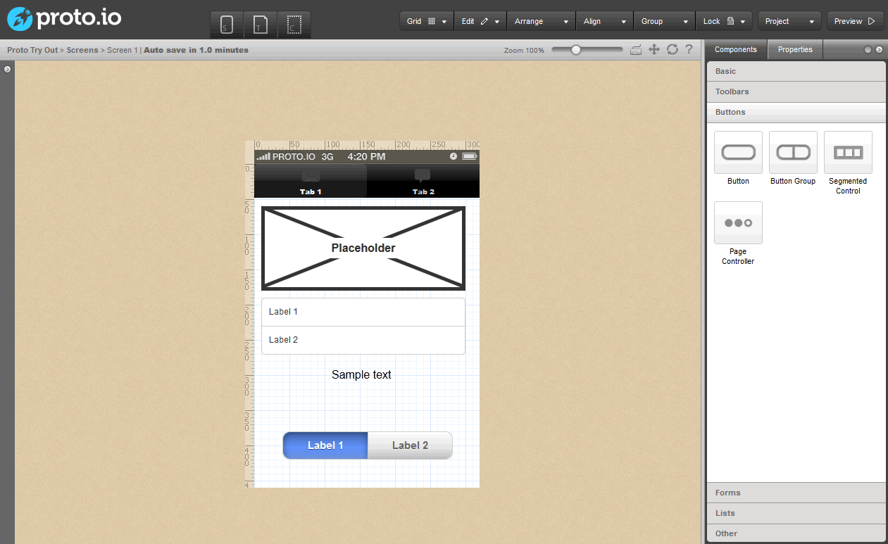 Wireframes Magazine » Proto.io Mobile App Prototyping
