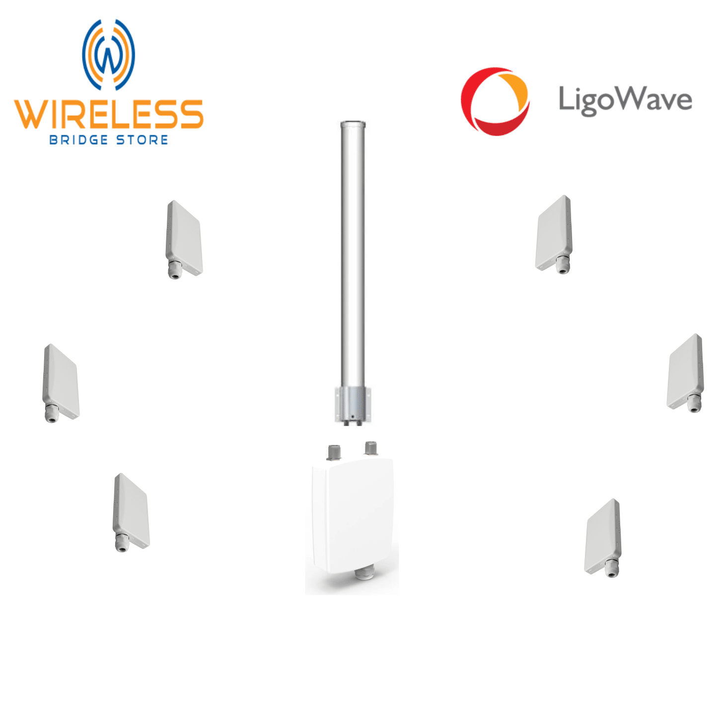 LigoWave Point to Multi Point Outdoor Wireless Bridge Kit (WBSPTMPLW