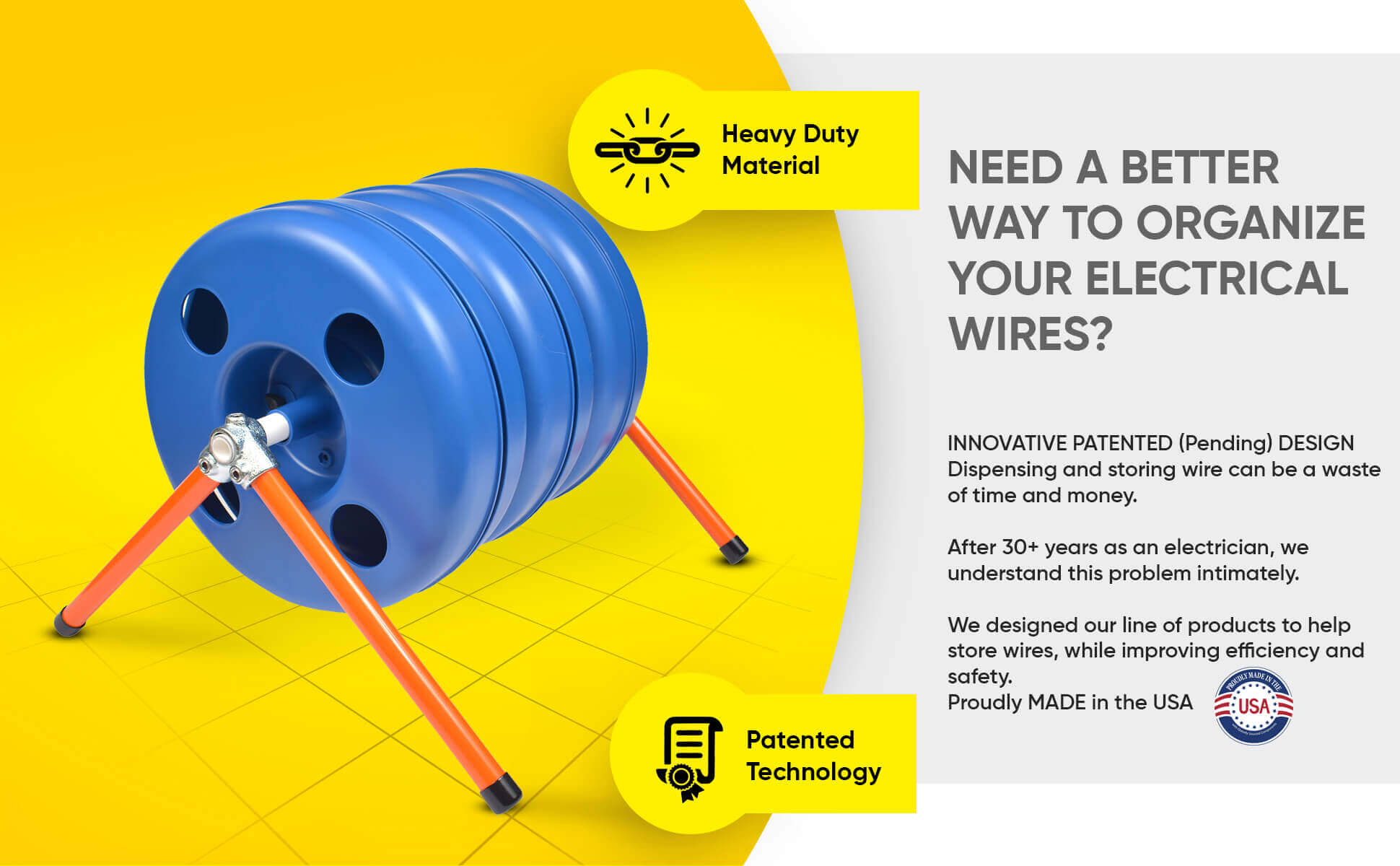 Wire Dispenser Reels Electrical Innovative Products Inc.