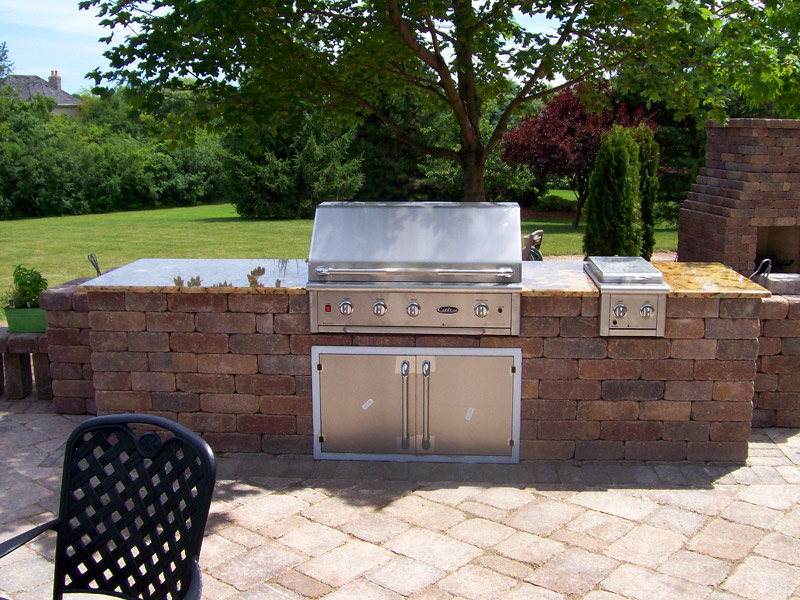 Builtin Grill with Granite Top Wirth Services Inc. Germantown