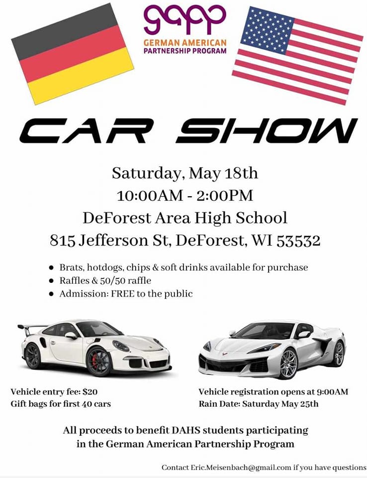 DeForest High School Car Show DeForest Wisconsin Motor Events