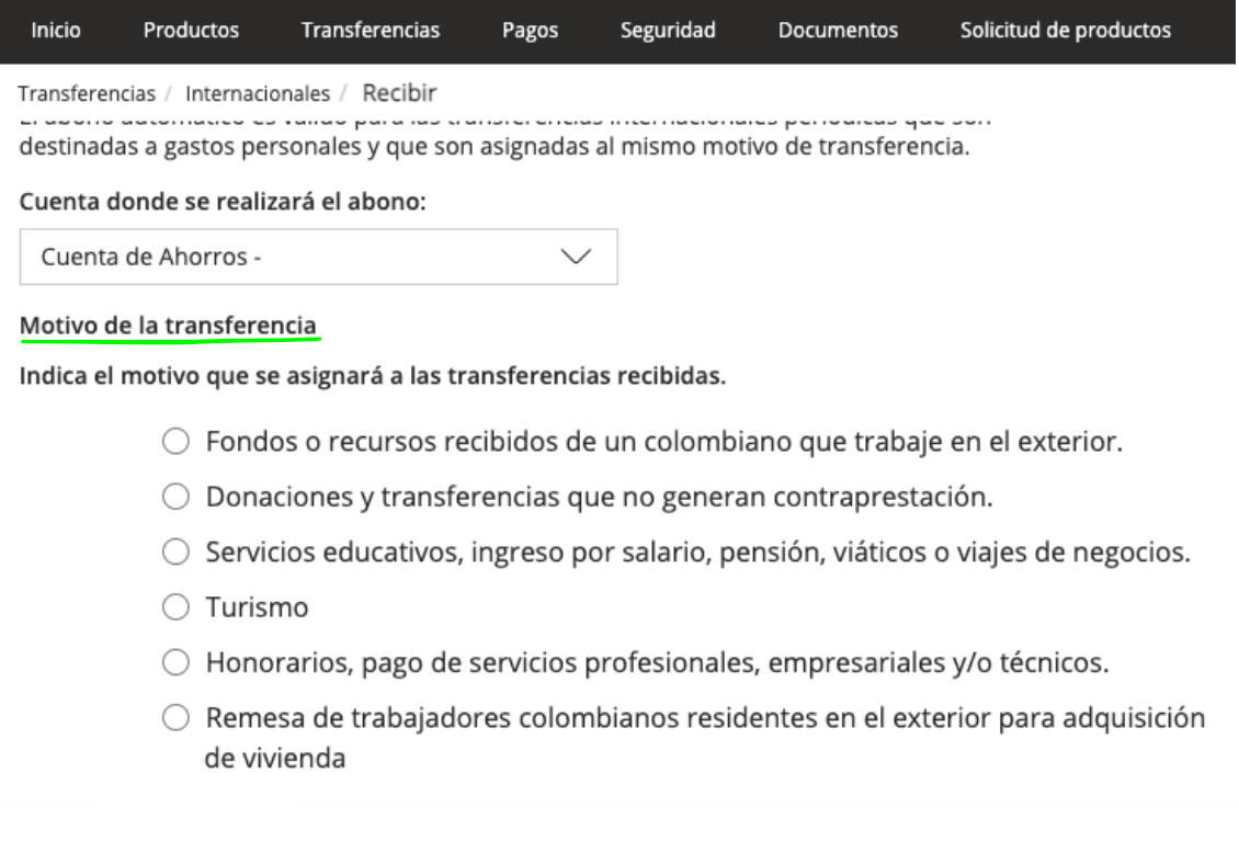 Cómo habilitar cuenta Bancolombia para recibir dinero del exterior Wise