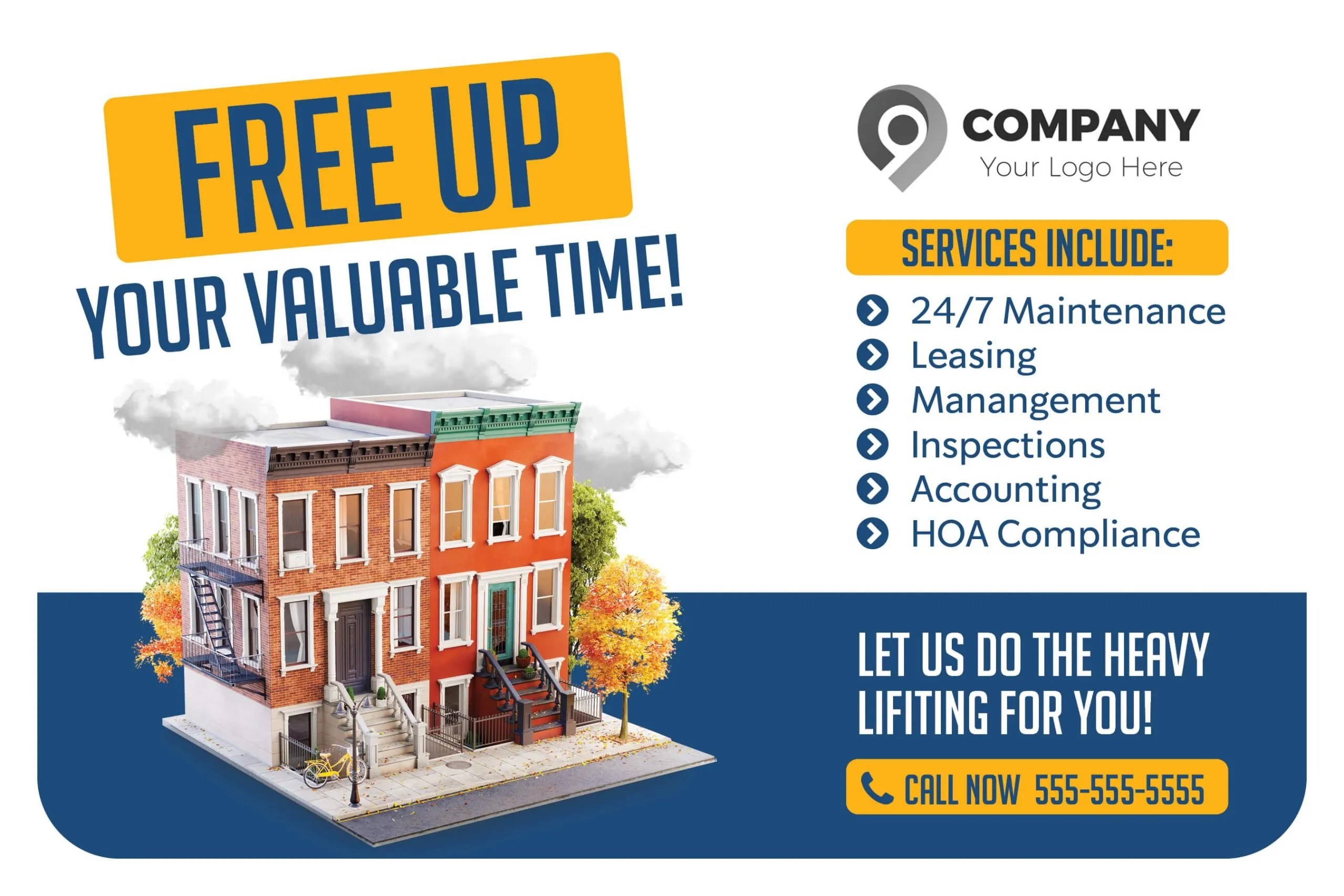 Property Management Postcard Templates by Wise Pelican