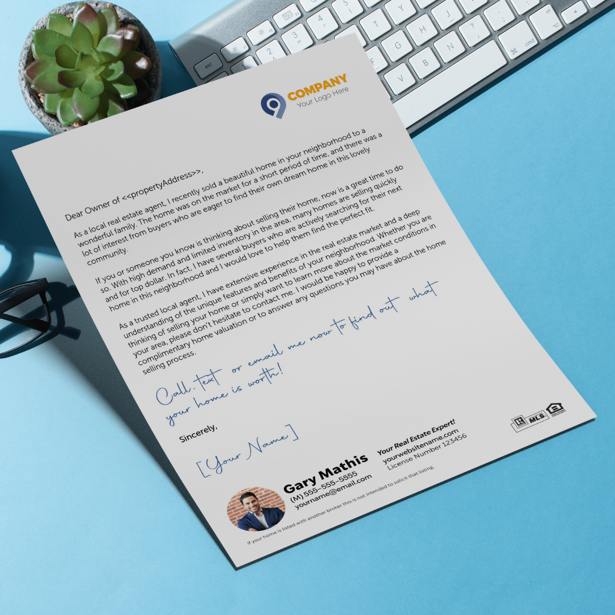 Real Estate Letters Wise Pelican