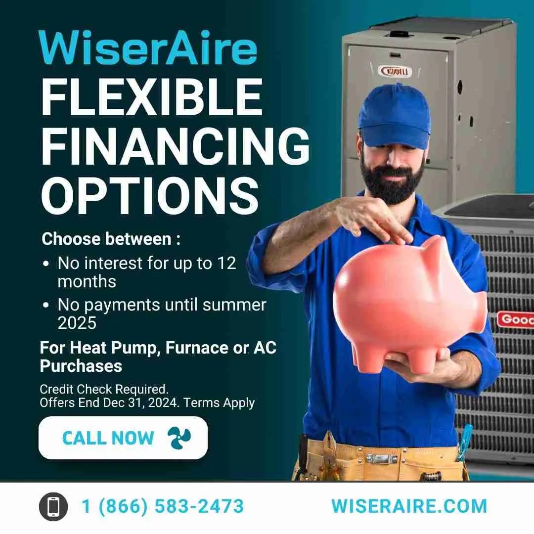 Flexible Financing Options for Heat Pump, Furnace or AC Purchases