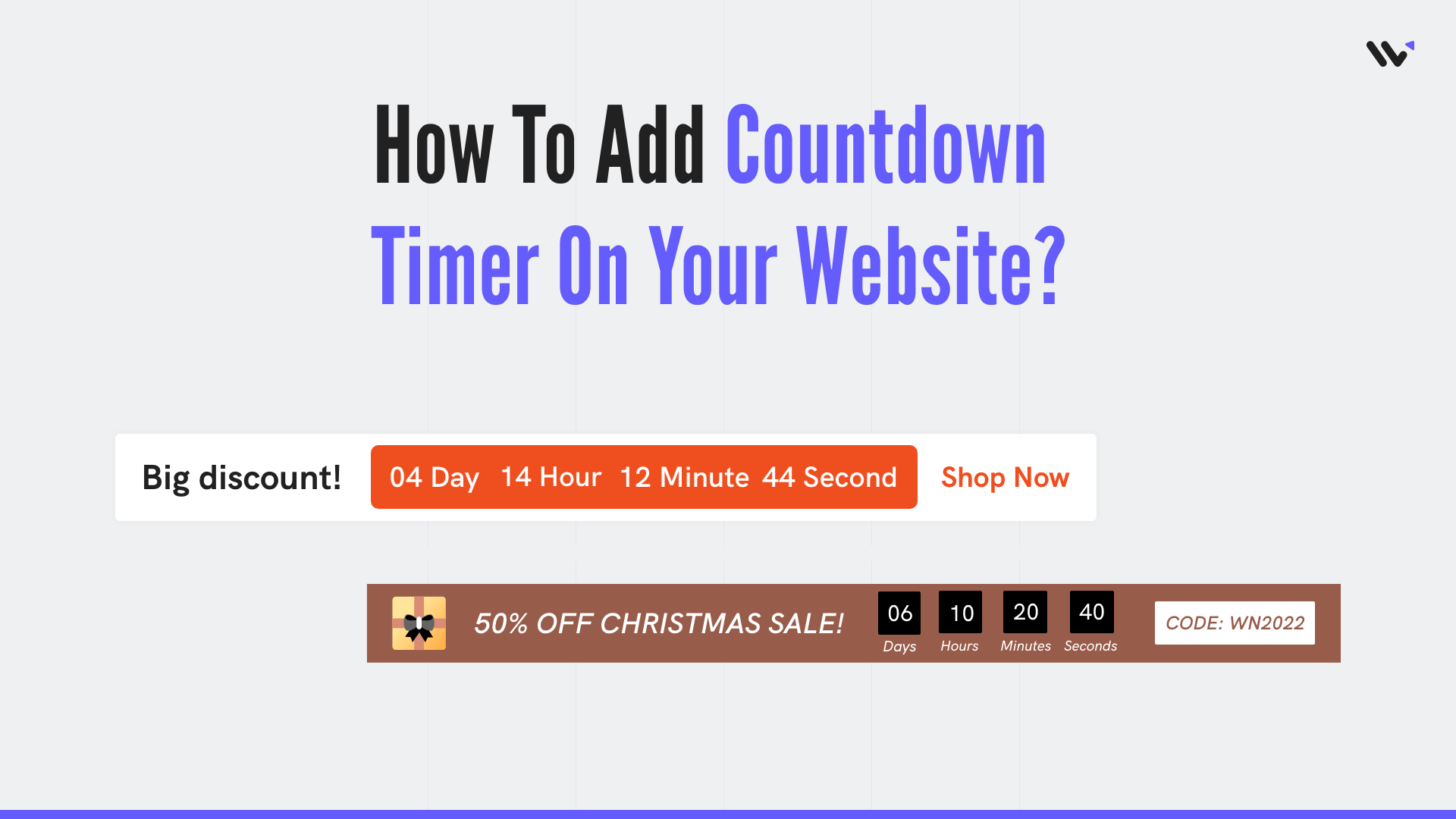 How to Create Countdown Timer Widget for Your site?