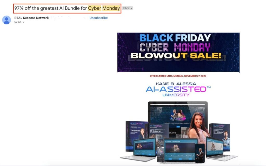 90+ ClickWorthy Cyber Monday Subject Lines (2024) Best Social Proof & FOMO app for your
