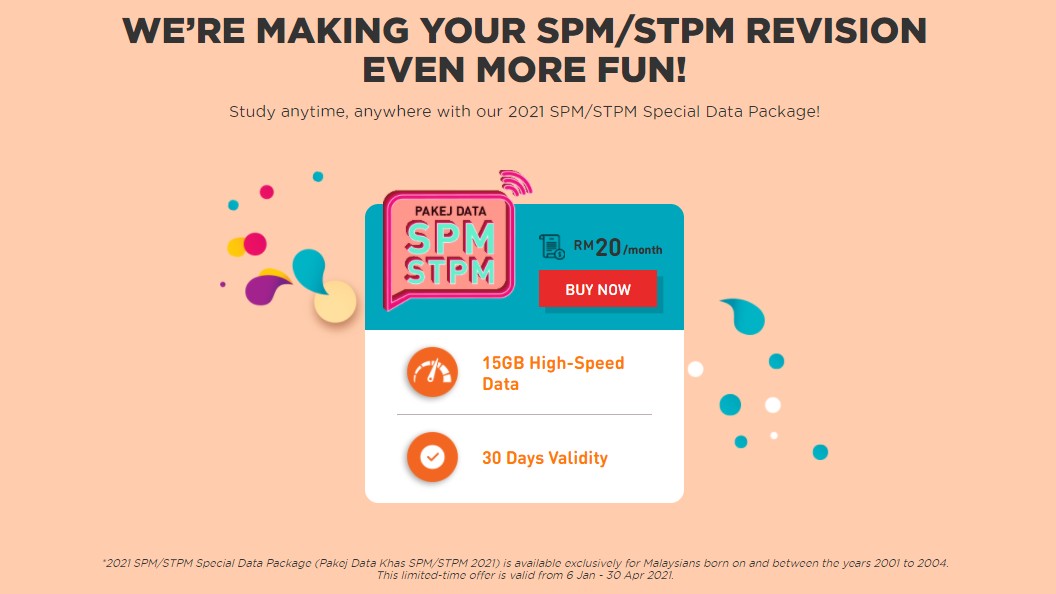 U Mobile Perkenal Pakej Data Khas SPM/SPTM 15GB Pada Langganan RM20