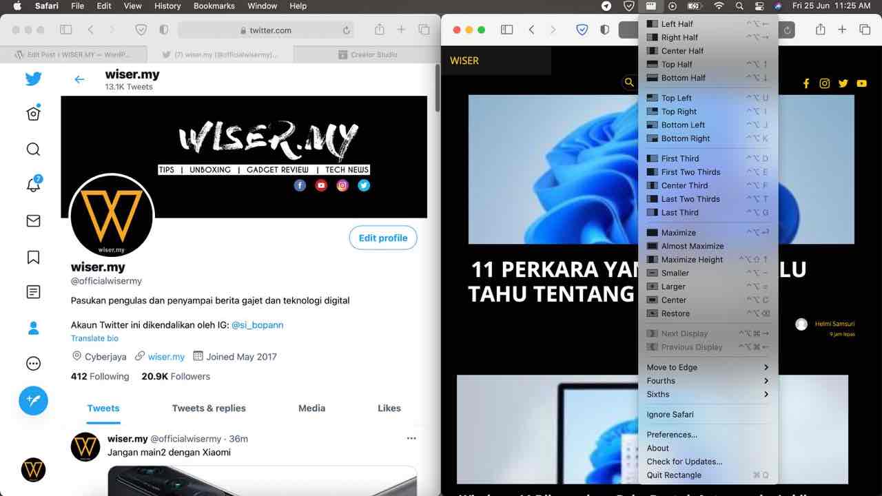 macOS Perlu Aplikasi Ini Untuk 'Snap Layout' Macam Windows 11