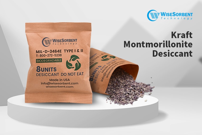 Kraft Paper Clay Desiccant WiseSorbent® Technology