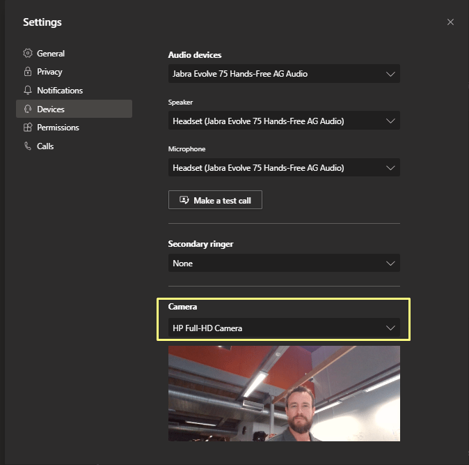 Make a test call in Teams Wise Up!