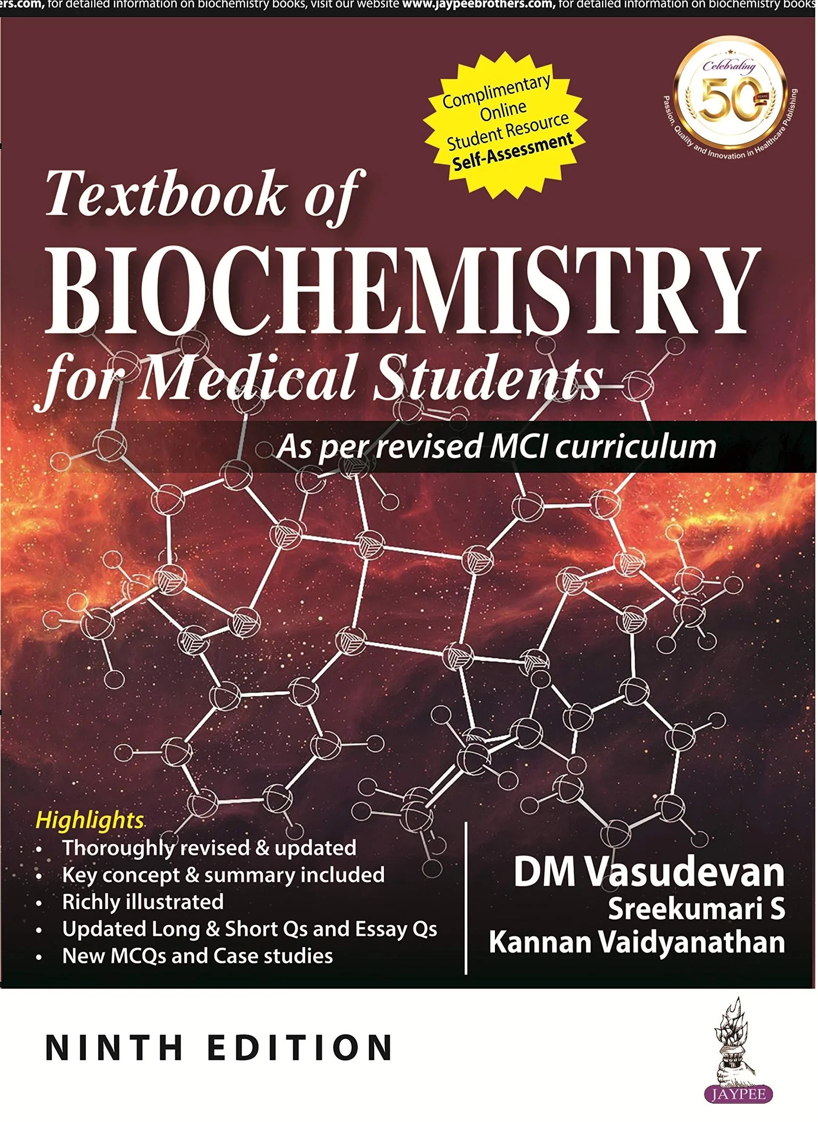 Biochemistry Textbook By D M Vasudevan » Bookstore