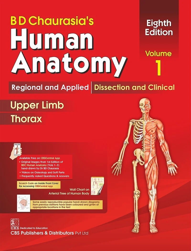 BD CHAURASIA Human Anatomy 8 Edition Volume 1 » WishAllBook Online