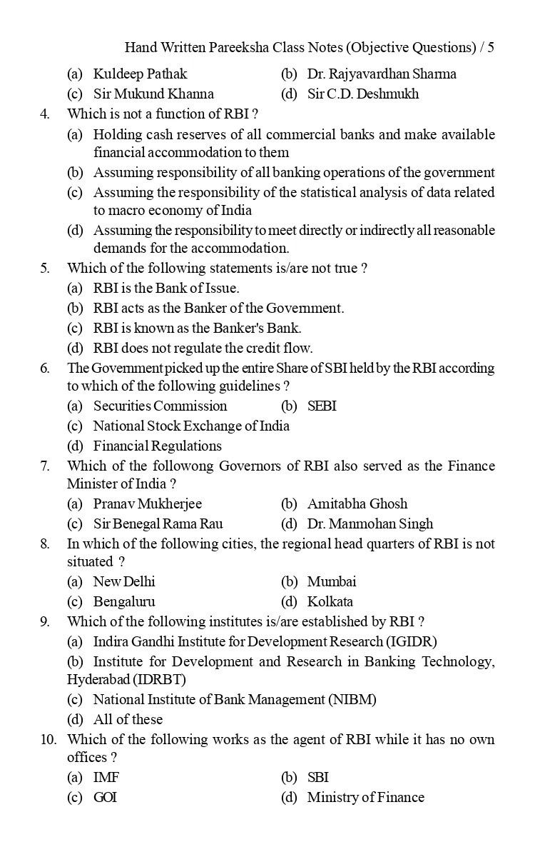 Pareeksha Institutional Framework For Business 5th Sem Class Notes