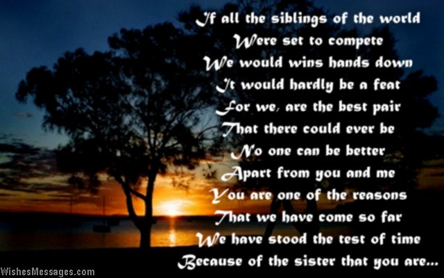 Thank You Poems for Sister