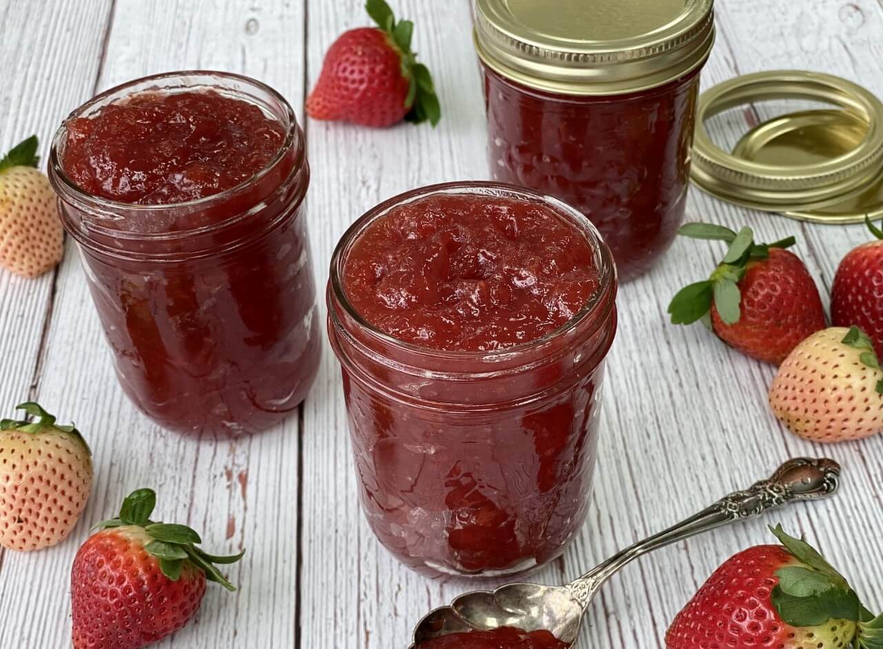Strawberry and Pineberry Jam Wish Farms