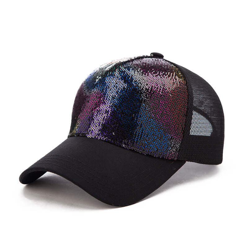 Ladies Summer Baseball Caps Wild Sequins Cap Travelling Summer Sun Hats