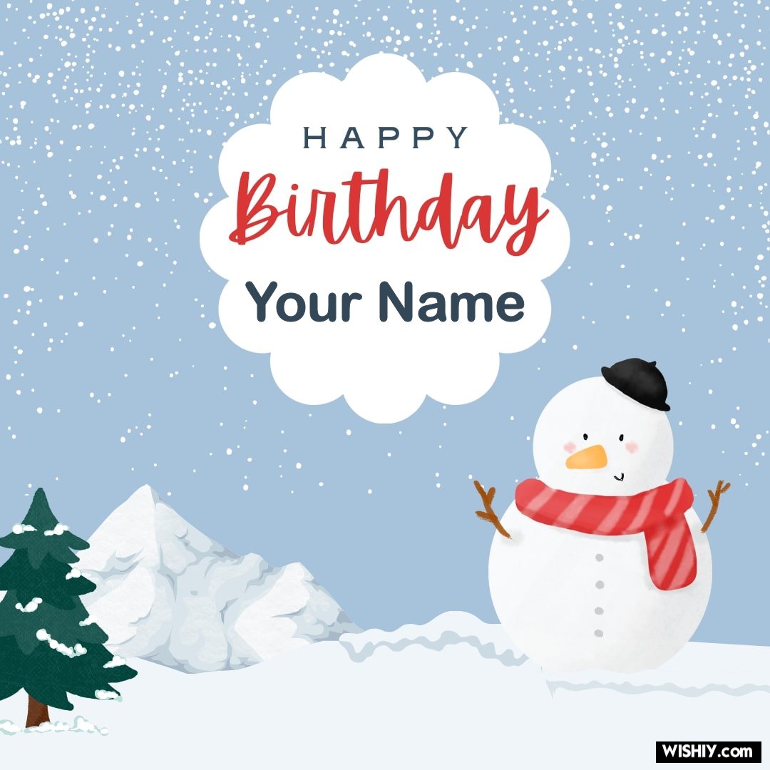 Snowman Birthday Wish