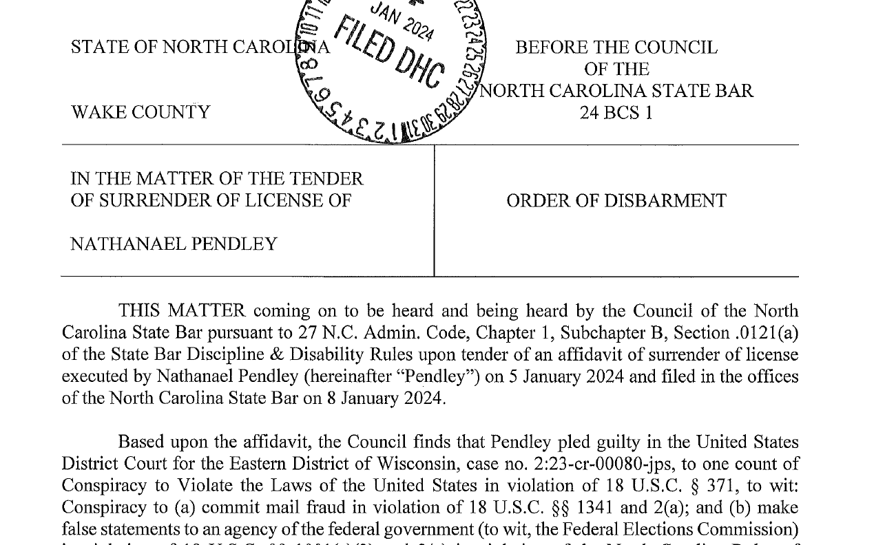 Second attorney sentenced for crimes committed in Wisconsin