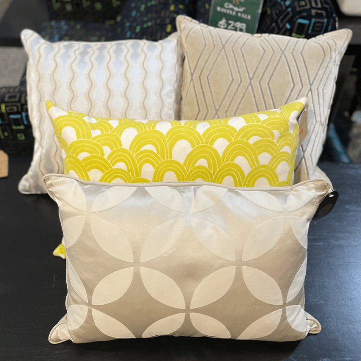 patterned feathered cushions 50 off wistle and co Auckland Design store