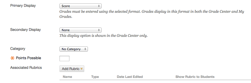 Adding Grade Center Columns WIT