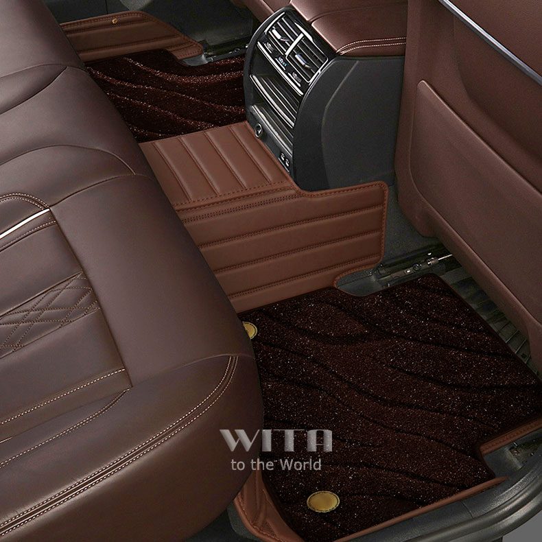 Luxury Starry Brown Double Layer Custom Car Mat Witamats
