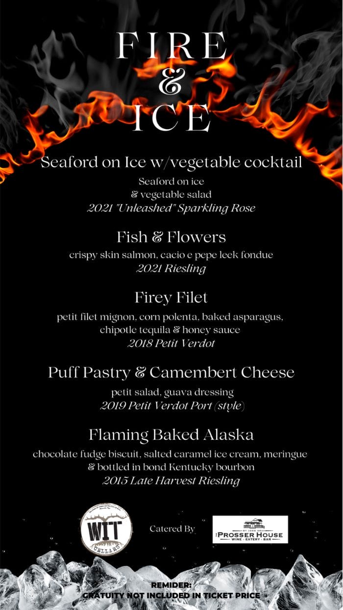 Fire and Ice 5Course Dinner WIT Cellars