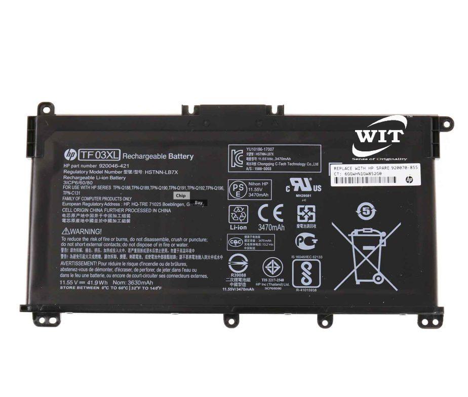 TF03XL, HT03XL Laptop Original Battery For Hp 250 G7 HP Pavilion 15CC