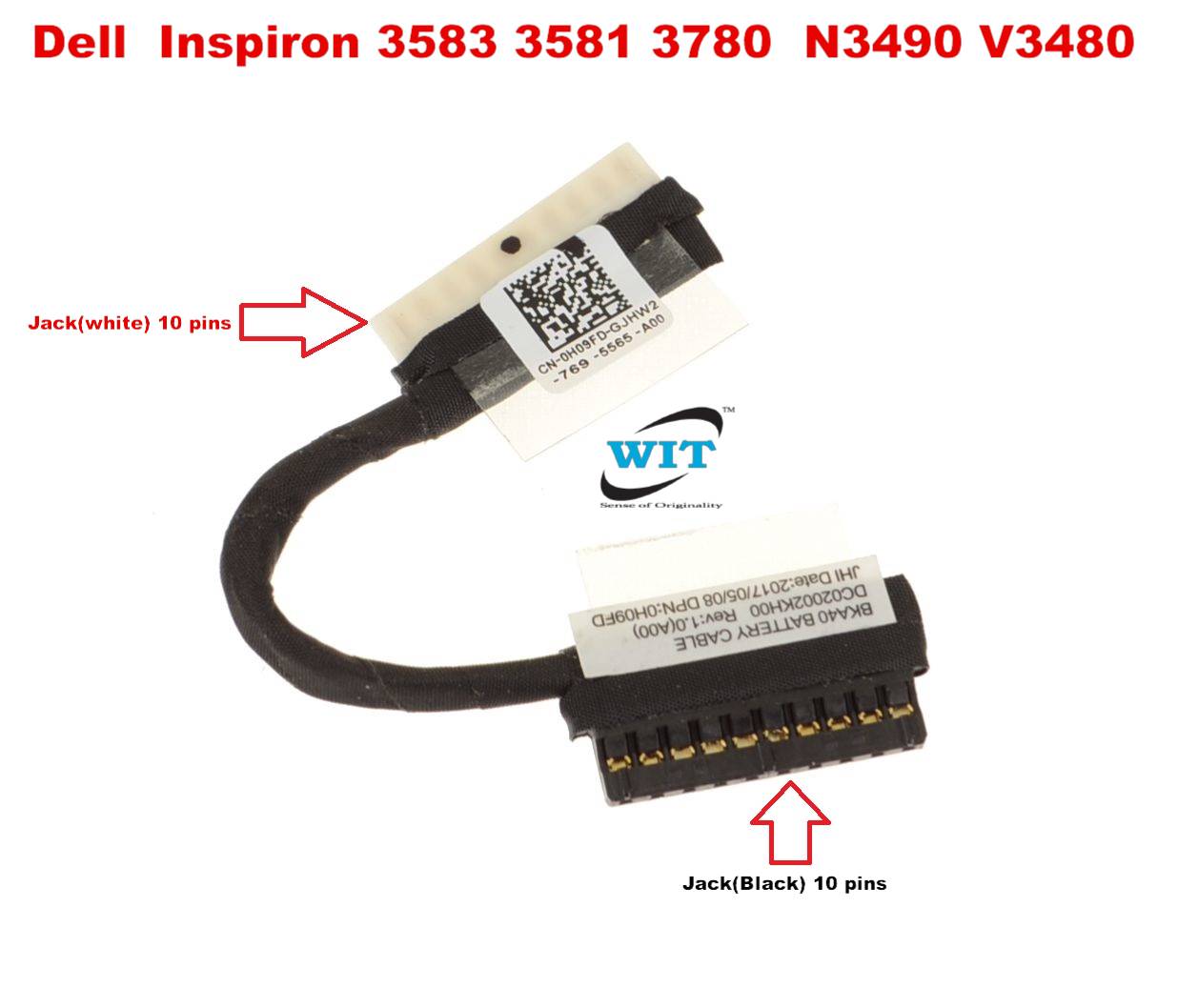 Laptop Battery Connector Cable For Dell Inspiron 3583 Inspiron 3581