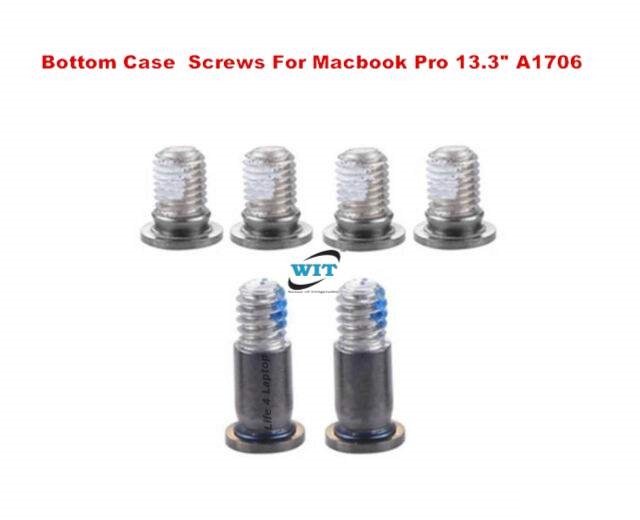 Apple Macbook Pro 13'' A1706 Late 2016 Bottom Case Screws Grey set x6